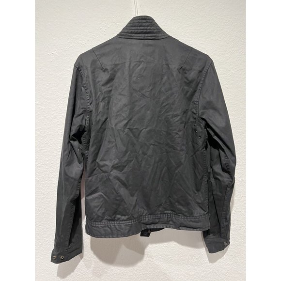 Mens Black G-STAR RAW Motorcycle Style Cotton Waxed Jacket Size Large - Picture 6 of 11